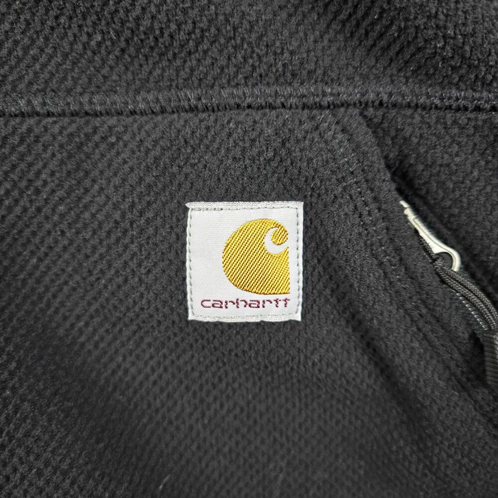 Carhartt Men’s Full Zip Fleece Jacket Sherpa Fleece Black Medium Relaxed Fit - Picture 5 of 13